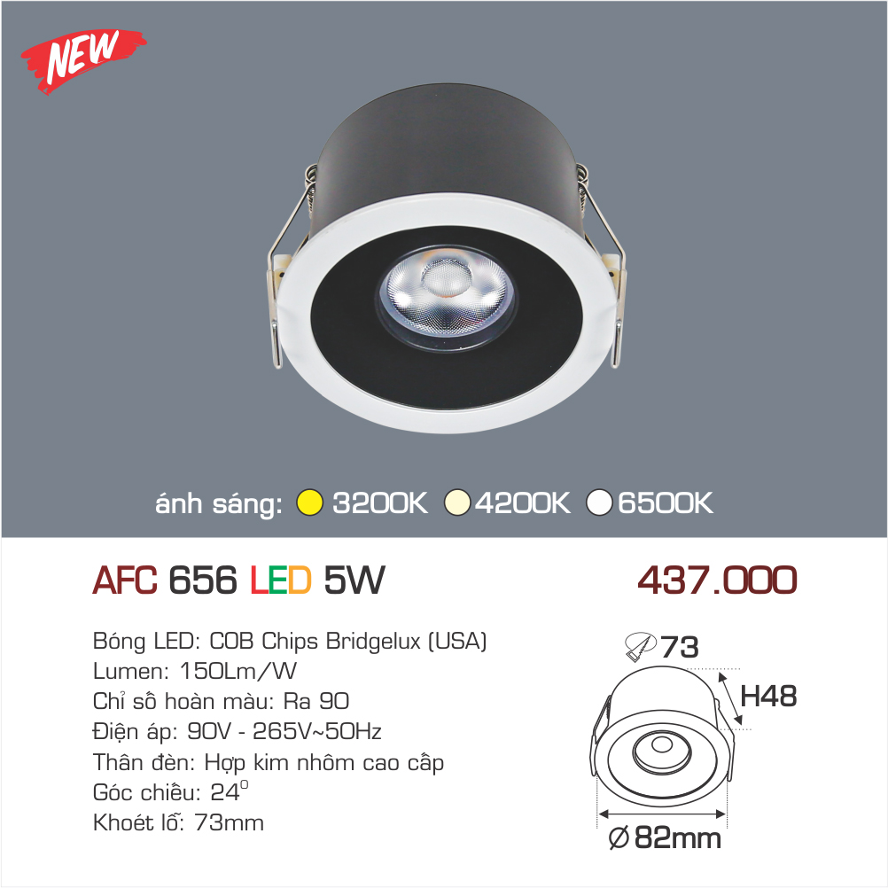 ĐÈN LON ÂM TRẦN AFC 606 DLED 5W