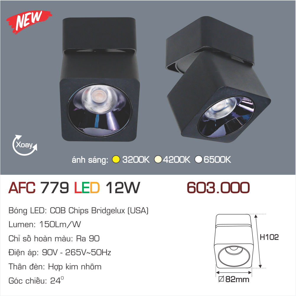 ĐÈN LON ÂM TRẦN AFC 606 DLED 5W